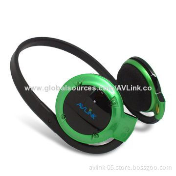 Wireless Bluetooth Stereo Headphones for Sports, 2.402 to 2.480GHz Frequency Range